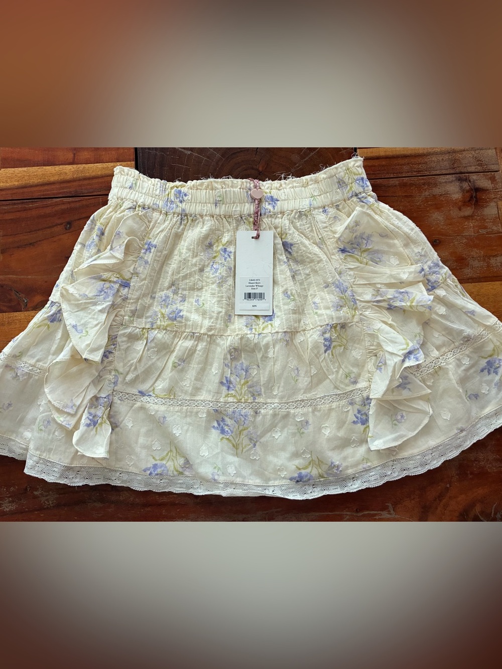 Loveshackfancy Shanti Mini Skirt in Lavender Whispy